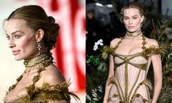 Margot Robbie’nin gala elbisesi olay oldu: Arkasından Türk imzası çıktı