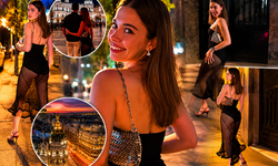 Afra Saraçoğlu aşkı Madrid sokaklarına taşıdı! Kışkırtıcı kombini göz aldı