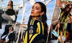 Dünyaca ünlü güzel Fenerbahçe formasını giydi! O pozlar sosyal medyayı yıktı geçti