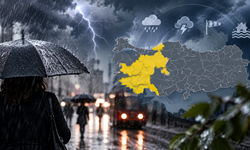 Meteoroloji'den 12 il için sarı kod! Kuvvetli sağanak, dolu ve sel uyarısı