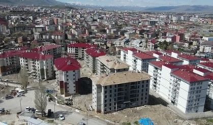 Erzurum'da yapımı devam eden projeler havadan görüntülendi