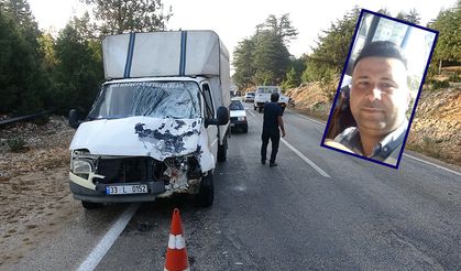 Kamyonet ile motosiklet çarpıştı