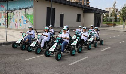 Trafik eğitim parkında eğitimler devam ediyor