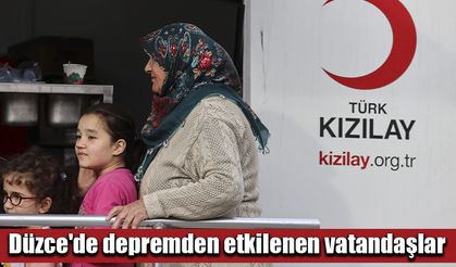 Düzce'de depremden etkilenen vatandaşlar