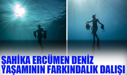 Şahika Ercümen deniz yaşamının farkındalık dalışı gerçekleştirdi