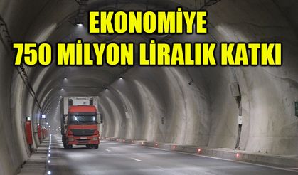 İç Anadolu'yu Karadeniz'e bağlayan tünelden ekonomiye 750 milyon liralık katkı