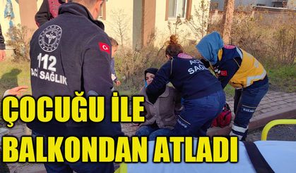 Evinde bıçaklı hırsızı gören kadın çocuğu ile balkondan atladı