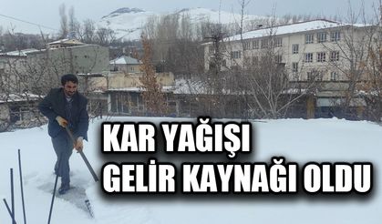 Kar yağışı gelir kaynağı oldu