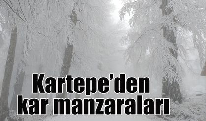 Kartepe’den kar manzaraları