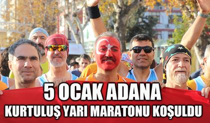 5 Ocak Adana Kurtuluş Yarı Maratonu koşuldu