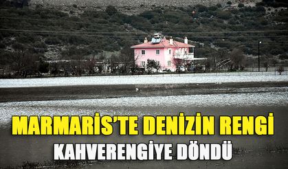 Marmaris’te denizin rengi kahverengiye döndü