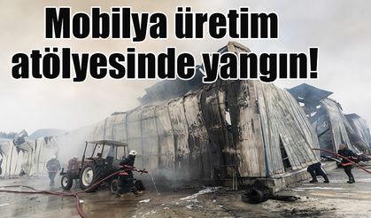 Mobilya üretim atölyesinde yangın!