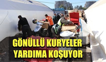 Gönüllü kuryeler yardıma koşuyor