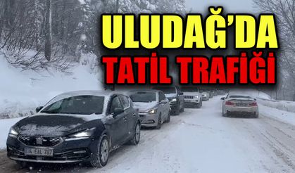 Uludağ'da tatil trafiği