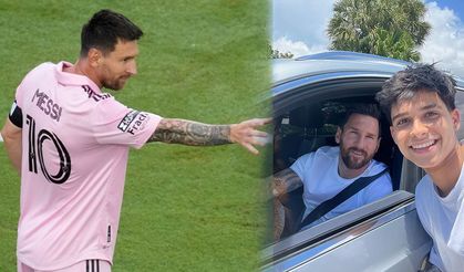 Messi, hayranını öptüğü anlar viral oldu