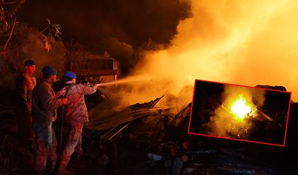 Kastamonu’da alevler geceyi aydınlattı