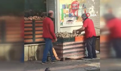 Pendik’te kasa kasa patatesi çöpe döktüler