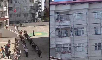 23 Nisan’a hazırlanan öğrencilere iskele üzerinde halay çekerek eşlik etti