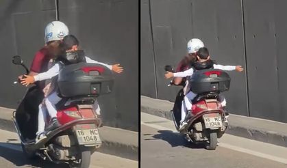 Bursa’da tehlikeli yolculuk kamerada