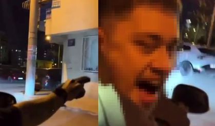 Elinde tabanca ile sokakta ateş edip tehditler savurdu