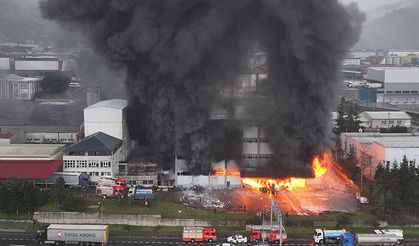 Fındık fabrikası alevlere teslim: Trabzon’da yangın alarmı