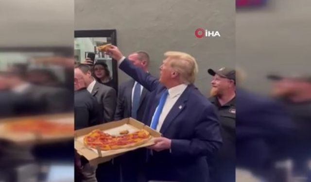 Trump ezber bozdu, destekçilerine pizza dağıttı