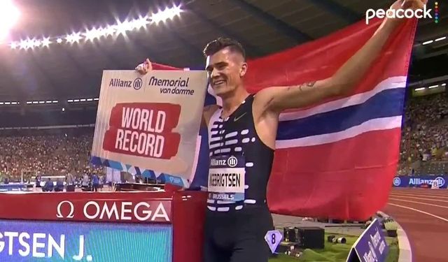 Norveçli atletten rekor! 24 yıldır yapılamayanı yaptı