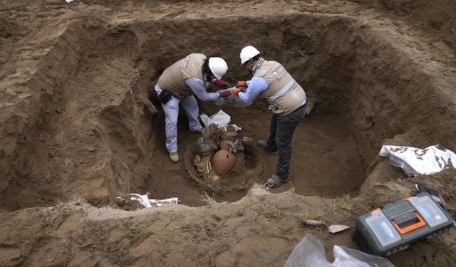 Sıra dışı olay! Doğal gaz hattı çalışmalarında mumya buldular