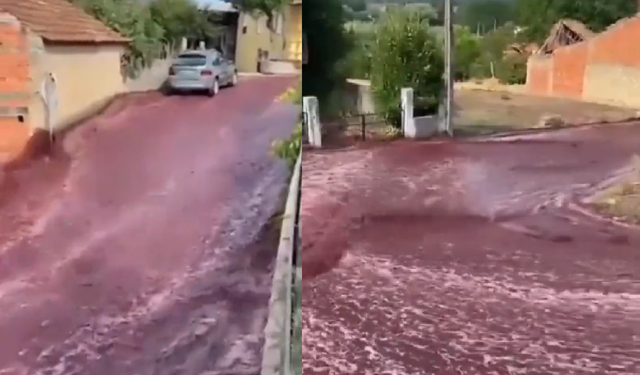 Sokaklarda şarap seli! Tanklar patladı, olan oldu