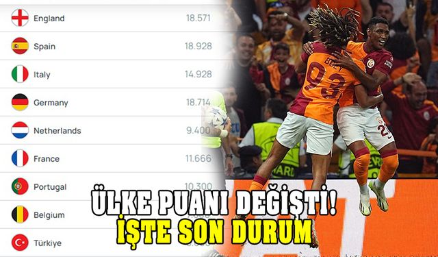 Türkiye, UEFA ülke puanı kaç oldu? Sıralama değişti mi?