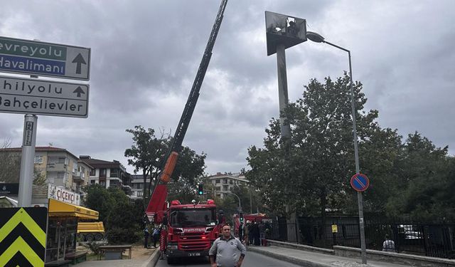 Bakırköy’de baz istasyonu yandı