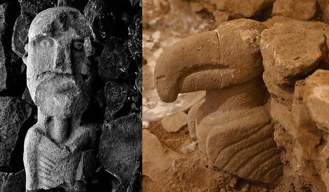 Göbeklitepe ve Karahantepe'de  yeni heykeller ortaya çıkarıldı