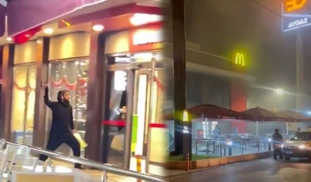 Mersin'de McDonald's'a molotoflu saldırı!