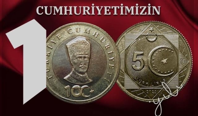 Cumhuriyet'in 100. yılına özel para!