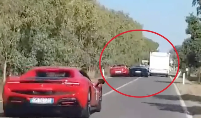 Ferrari, Lamborghini'ye çarptı, karavan takla attı! 2 ölü, 2 yaralı! İşte o anlar...