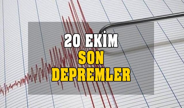 Az önce deprem mi oldu? 20 Ekim Cuma son depremler