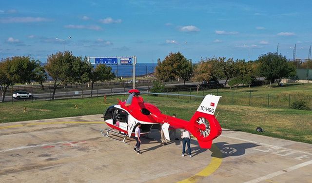 Karadeniz'de ambulans  helikopterle 9 ayda  198 hasta taşındı