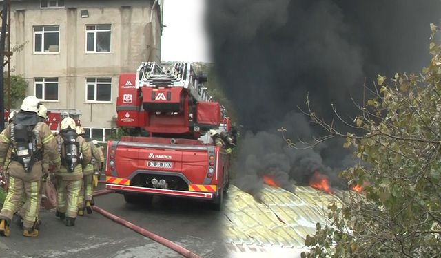 SON DAKİKA| Arnavutköy'de korkutan fabrika yangını