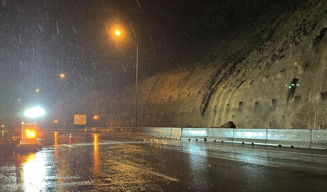 Heyelan riski nedeniyle trafiğe kapatılan Bolu Tüneli'nde son durum