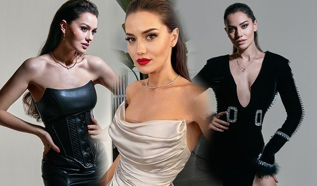 Fahriye Evcen  pozlarıyla büyüledi! Boynundaki detay dikkat çekti