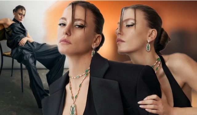 Serenay Sarıkaya gala gecesine damgasını vurdu! Çok iddialı çok cool!