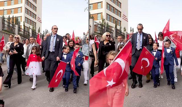 Erdal Beşikçioğlu 23 Nisan gösterilerinde çocuklarla birlikte 'Bugün Bayram' dedi