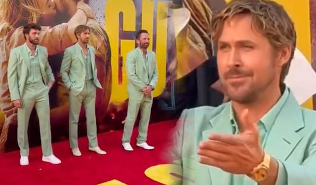 Ryan Gosling'in dublörleri 'The Fall Guy'ın galasında yine şov yaptı