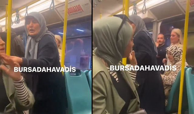 Metroda yaşlı kadın ile genç kız birbirine girdi