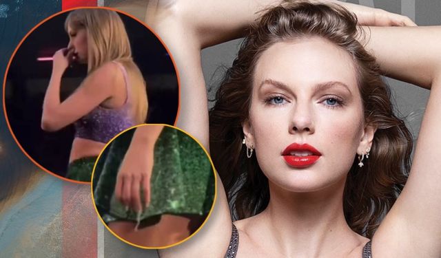 Adı sümüklüye çıktı: Taylor Swift, sahnede akan burnunu eteğine sildi, mide bulandırdı!