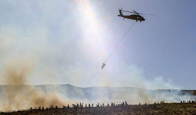 Diyarbakır'ın Çınar ilçesinde yangın çıktı