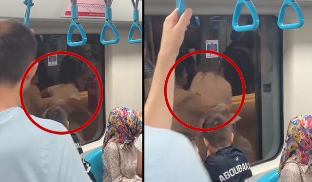 Marmaray'da kavga: Kadınlar birbirlerine girdi