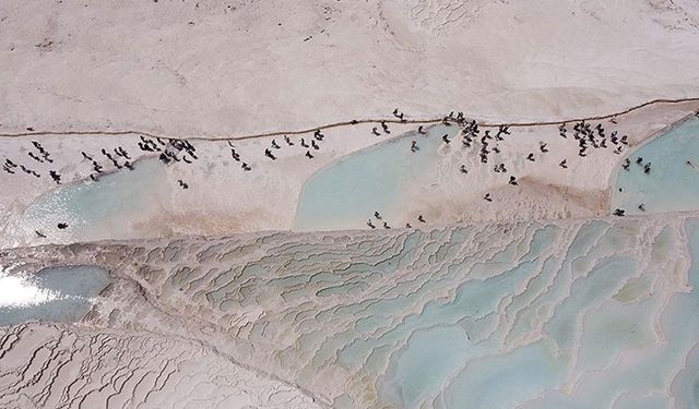 Pamukkale'yi bayram tatilinde 111 bin kişi gezdi