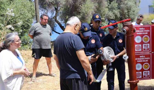 Fethiye Şövalye Adası sakinlerine yangın eğitimi