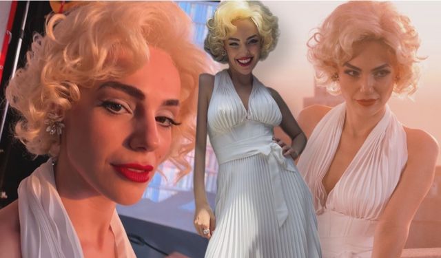 Milli maçta üçlü çektirdi: Yağmur Tanrısevsin şimdi de Marilyn Monroe oldu!